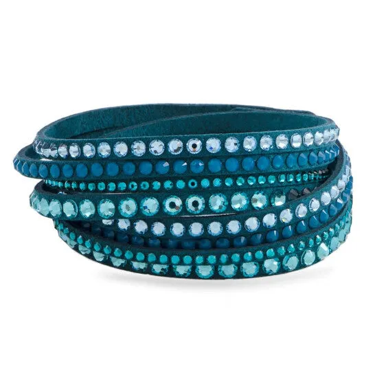 JMS always Bracelets Original Swarovski Slake Teal 2 in 1 Suede Wrap Bracelet 5043496M Medium JMS always Bracelets Original Swarovski Slake Teal 2 in 1 Suede Wrap Bracelet 5043496M Medium