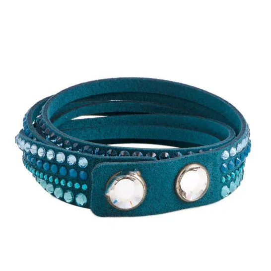 JMS always Bracelets Original Swarovski Slake Teal 2 in 1 Suede Wrap Bracelet 5043496M Medium JMS always Bracelets Original Swarovski Slake Teal 2 in 1 Suede Wrap Bracelet 5043496M Medium