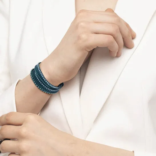 JMS always Bracelets Original Swarovski Slake Teal 2 in 1 Suede Wrap Bracelet 5043496M Medium JMS always Bracelets Original Swarovski Slake Teal 2 in 1 Suede Wrap Bracelet 5043496M Medium