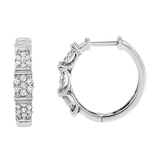 JMS always Earrings Original Haus of Brilliance 925 Sterling Silver 12 Cttw Lab Grown Round Diamond Floral Cluster Hoop Earrings FG Color SI1SI2 Clarity JMS always Earrings Original Haus of Brilliance 925 Sterling Silver 12 Cttw Lab Grown Round Diamond Floral Cluster Hoop Earrings FG Color SI1SI2 Clarity