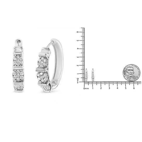 JMS always Earrings Original Haus of Brilliance 925 Sterling Silver 12 Cttw Lab Grown Round Diamond Floral Cluster Hoop Earrings FG Color SI1SI2 Clarity JMS always Earrings Original Haus of Brilliance 925 Sterling Silver 12 Cttw Lab Grown Round Diamond Floral Cluster Hoop Earrings FG Color SI1SI2 Clarity