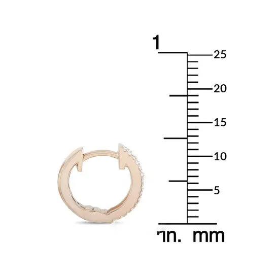 JMS always Earrings Original LB Exclusive 14K Rose Gold 035 ct Diamond Hoop Earrings JMS always Earrings Original LB Exclusive 14K Rose Gold 035 ct Diamond Hoop Earrings
