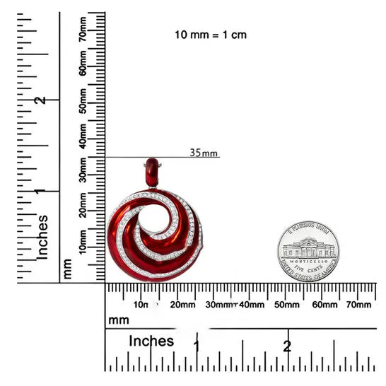 JMS always Necklaces Original Haus of Brilliance 925 Sterling Silver Red Enamel and 12 Diamond Endless Swirl Medallion 18 Pendant Necklace FG Color VS1VS2 Clarity JMS always Necklaces Original Haus of Brilliance 925 Sterling Silver Red Enamel and 12 Diamond Endless Swirl Medallion 18 Pendant Necklace FG Color VS1VS2 Clarity