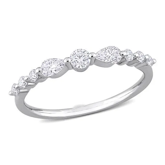 JMS always Original Amour Silver 58 CT DEW Created White Moissanite Eternity Ring Rings JMS always Original Amour Silver 58 CT DEW Created White Moissanite Eternity Ring Rings
