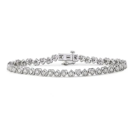 JMS always Original Diamond Muse 025 cttw White Gold Over Sterling Silver Swirl Tennis Bracelet for Women Bracelets JMS always Original Diamond Muse 025 cttw White Gold Over Sterling Silver Swirl Tennis Bracelet for Women Bracelets