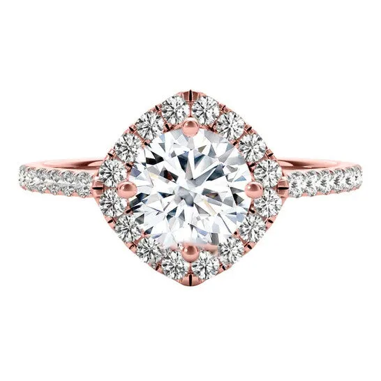 JMS always Original Maulijewels 200 Carat Halo Diamond Moissanite Engagement Rings For Women In 14K Rose Gold Rings JMS always Original Maulijewels 200 Carat Halo Diamond Moissanite Engagement Rings For Women In 14K Rose Gold Rings