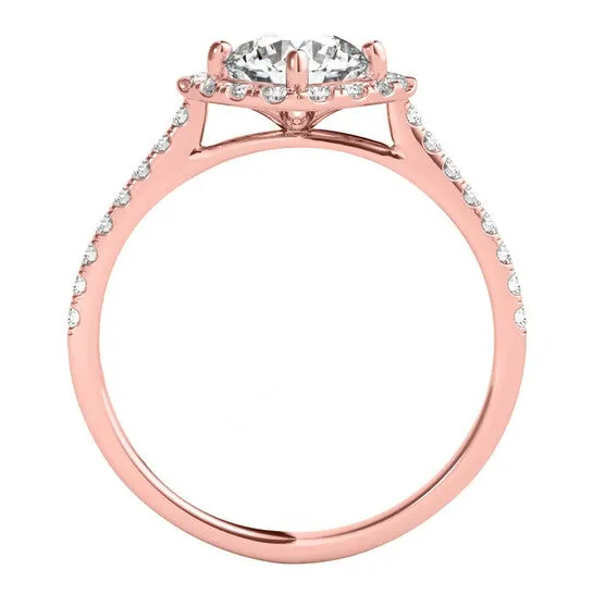 JMS always Original Maulijewels 200 Carat Halo Diamond Moissanite Engagement Rings For Women In 14K Rose Gold Rings JMS always Original Maulijewels 200 Carat Halo Diamond Moissanite Engagement Rings For Women In 14K Rose Gold Rings