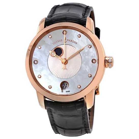 JMS always Original Ulysse Nardin Classico Lady Luna Mother of Pearl Dial Alligator Leather Automatic Ladies Watch 82961232991 Watches JMS always Original Ulysse Nardin Classico Lady Luna Mother of Pearl Dial Alligator Leather Automatic Ladies Watch 82961232991 Watches