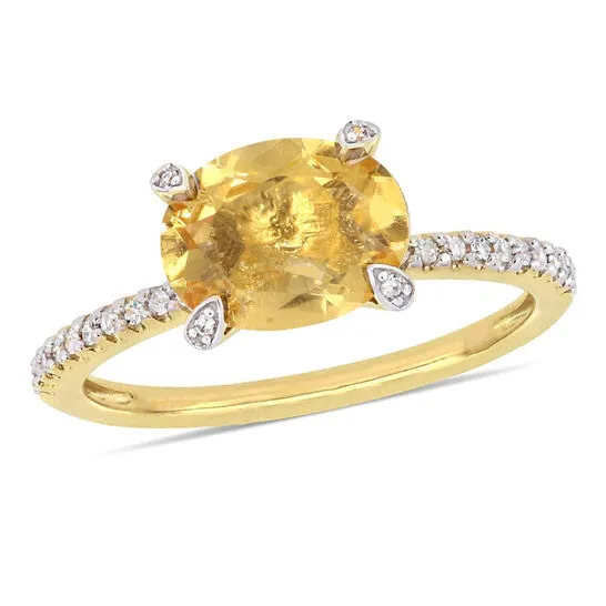 JMS always Rings Original Amour 110 CT Diamond TW And 1 58 CT TGW Citrine Fashion Ring 10k Yellow Gold JMS005334 JMS always Rings Original Amour 110 CT Diamond TW And 1 58 CT TGW Citrine Fashion Ring 10k Yellow Gold JMS005334