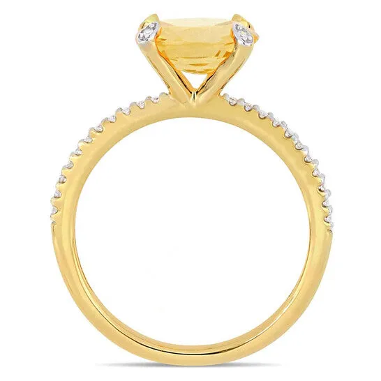 JMS always Rings Original Amour 110 CT Diamond TW And 1 58 CT TGW Citrine Fashion Ring 10k Yellow Gold JMS005334 JMS always Rings Original Amour 110 CT Diamond TW And 1 58 CT TGW Citrine Fashion Ring 10k Yellow Gold JMS005334
