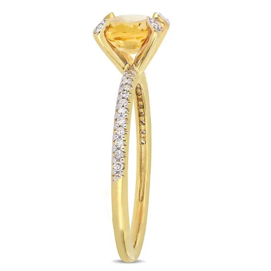 JMS always Rings Original Amour 110 CT Diamond TW And 1 58 CT TGW Citrine Fashion Ring 10k Yellow Gold JMS005334 JMS always Rings Original Amour 110 CT Diamond TW And 1 58 CT TGW Citrine Fashion Ring 10k Yellow Gold JMS005334
