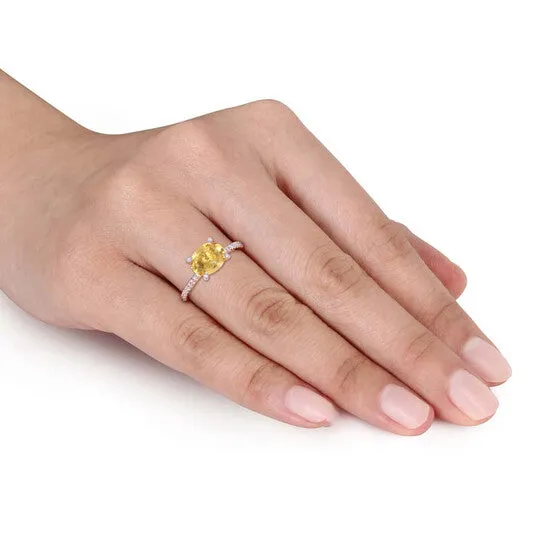 JMS always Rings Original Amour 110 CT Diamond TW And 1 58 CT TGW Citrine Fashion Ring 10k Yellow Gold JMS005334 JMS always Rings Original Amour 110 CT Diamond TW And 1 58 CT TGW Citrine Fashion Ring 10k Yellow Gold JMS005334