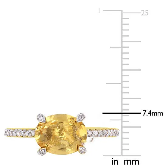 JMS always Rings Original Amour 110 CT Diamond TW And 1 58 CT TGW Citrine Fashion Ring 10k Yellow Gold JMS005334 JMS always Rings Original Amour 110 CT Diamond TW And 1 58 CT TGW Citrine Fashion Ring 10k Yellow Gold JMS005334
