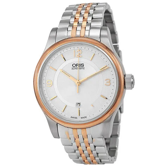 JMS always Rings Original Oris Classic Date Silver Dial Twotone Stainless Steel Mens Watch 01 733 7594 433107 8 20 63 JMS always Rings Original Oris Classic Date Silver Dial Twotone Stainless Steel Mens Watch 01 733 7594 433107 8 20 63