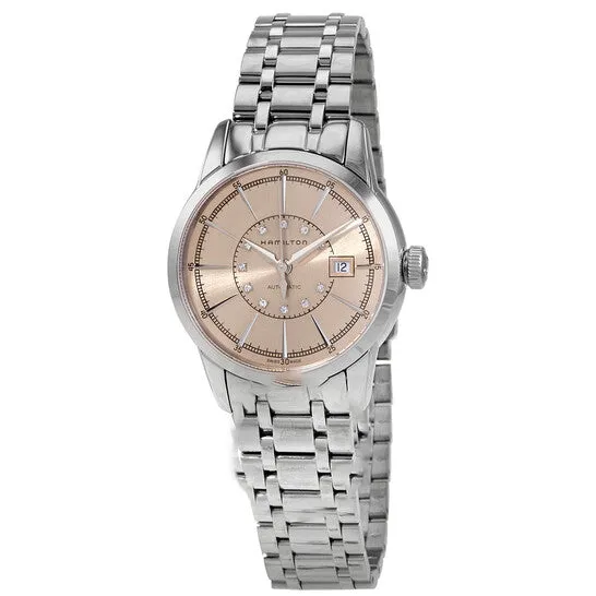 JMS always Watches Original Hamilton American Classic Railroad Lady Automatic Diamond Champagne Dial Ladies Watch H40405121 JMS always Watches Original Hamilton American Classic Railroad Lady Automatic Diamond Champagne Dial Ladies Watch H40405121
