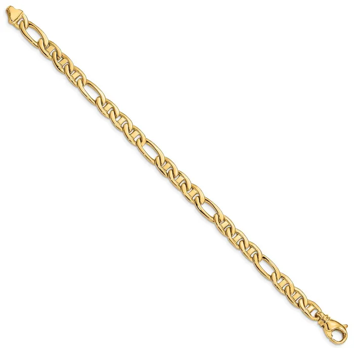 MDS 14K 725 inch 65mm Solid Hand Polished Fancy Flat Anchor Link with Fancy Lobster Clasp Bracelet Bracelets MDS 14K 725 inch 65mm Solid Hand Polished Fancy Flat Anchor Link with Fancy Lobster Clasp Bracelet Bracelets
