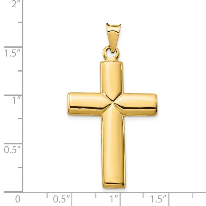 Necklaces Goldia 14k Yellow Gold Polished Stamping Cross Pendant