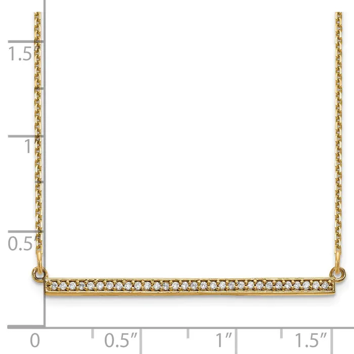 Necklaces Goldia 14K Yellow Gold Real Diamond Bar Necklace