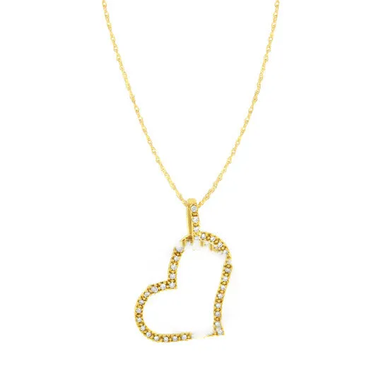Necklaces JMS always Original Haus of Brilliance 10K Yellow Gold 14 cttw Prong Set RoundCut Diamond Open Heart 18 Pendant Necklace KL Color I1I2 Clarity Necklaces JMS always Original Haus of Brilliance 10K Yellow Gold 14 cttw Prong Set RoundCut Diamond Open Heart 18 Pendant Necklace KL Color I1I2 Clarity