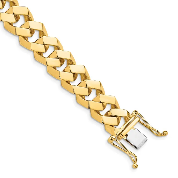 Necklaces MDS Solid 14K Yellow Gold 22 inch 115mm Hand Polished Fancy Link with Box Catch Clasp Chain Necklace Necklaces MDS Solid 14K Yellow Gold 22 inch 115mm Hand Polished Fancy Link with Box Catch Clasp Chain Necklace