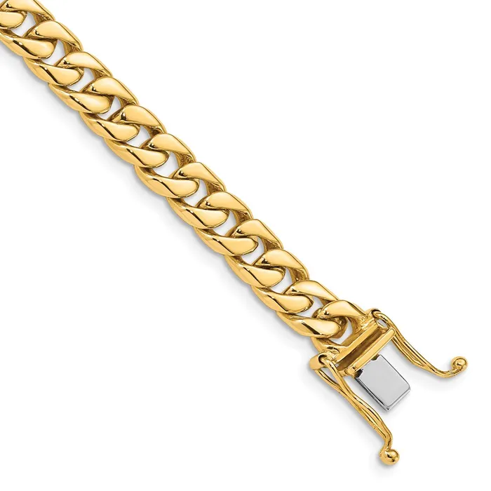 Necklaces MDS Solid 14K Yellow Gold 24 inch 68mm Hand Polished Flat Beveled Curb Link with Box Catch Clasp Chain Necklace Necklaces MDS Solid 14K Yellow Gold 24 inch 68mm Hand Polished Flat Beveled Curb Link with Box Catch Clasp Chain Necklace