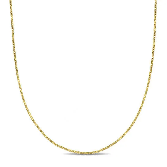 Original AMOUR 12mm Diamondcut Cable Chain Necklace In 14K Yellow Gold 18 In JMS always Necklaces