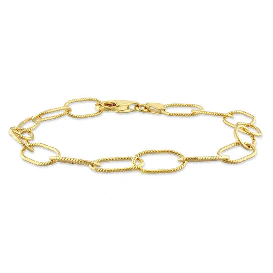 Original AMOUR 65mm Rolo Chain Link Bracelet In Yellow Plated Sterling Silver JMS always Bracelets Original AMOUR 65mm Rolo Chain Link Bracelet In Yellow Plated Sterling Silver JMS always Bracelets