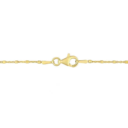 Original AMOUR Beaded Chain Necklace In Yellow Plated Sterling Silver JMS always Necklaces