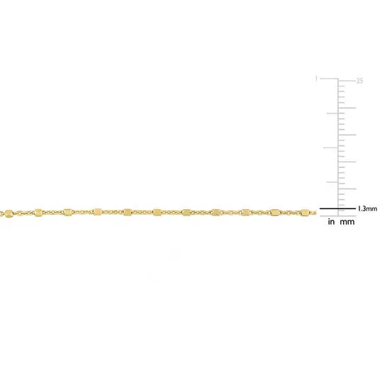 Original AMOUR Beaded Chain Necklace In Yellow Plated Sterling Silver JMS always Necklaces