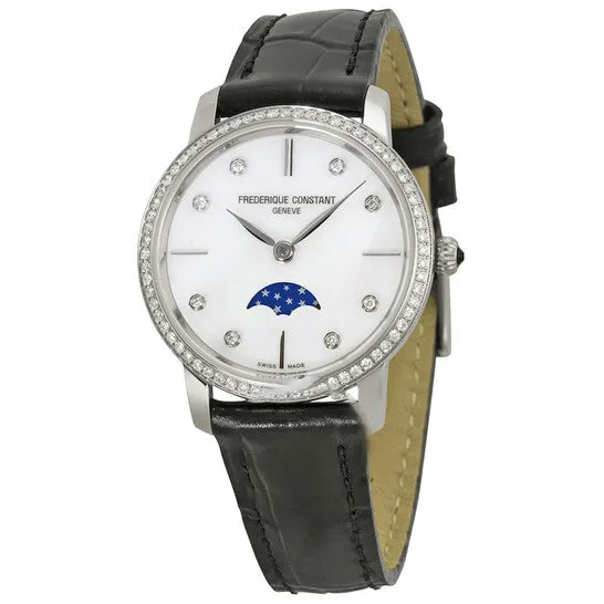 Original Frederique Constant Slimline Mother of Pearl Dial Ladies Watch FC206MPWD1SD6 JMS always Watches Original Frederique Constant Slimline Mother of Pearl Dial Ladies Watch FC206MPWD1SD6 JMS always Watches