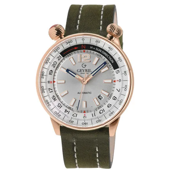Original Gevril Wallabout Silvertone Dial Mens Watch 48564A JMS always Rings Original Gevril Wallabout Silvertone Dial Mens Watch 48564A JMS always Rings