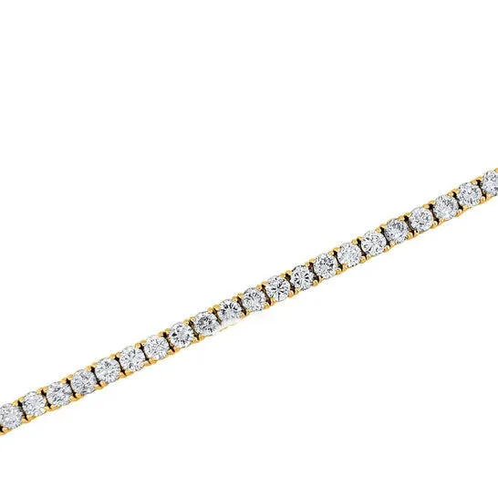 Original Maulijewels 14K Yellow Gold 600 Cttw Lab Grown Diamond 700 Classic Tennis Bracelet FG Color VS1 JMS always Bracelets