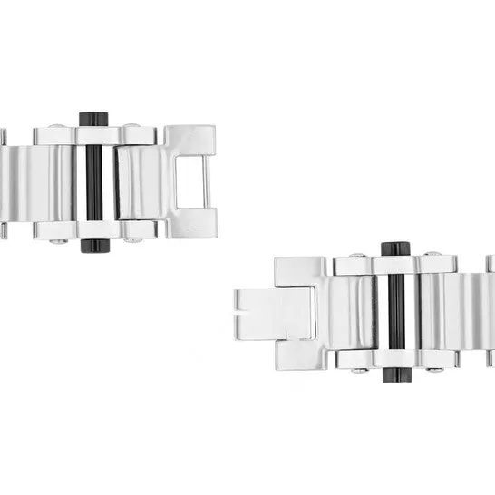 Original Robert Alton Stainless Steel Black White Bar Mens Link Bracelet JMS always Bracelets Original Robert Alton Stainless Steel Black White Bar Mens Link Bracelet JMS always Bracelets