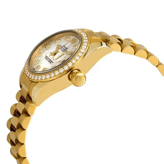 PreStyled Sets Original Rolex LadyDatejust 26 Mother Of Pearl Dial 18K Yellow Gold President Automatic Ladies Watch 179138MDP JMS always PreStyled Sets Original Rolex LadyDatejust 26 Mother Of Pearl Dial 18K Yellow Gold President Automatic Ladies Watch 179138MDP JMS always