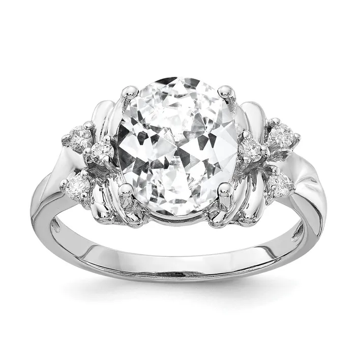 Rings 14k White Gold 10x8mm Oval Cubic Zirconia AA Real Diamond ring goldiaca Rings 14k White Gold 10x8mm Oval Cubic Zirconia AA Real Diamond ring goldiaca