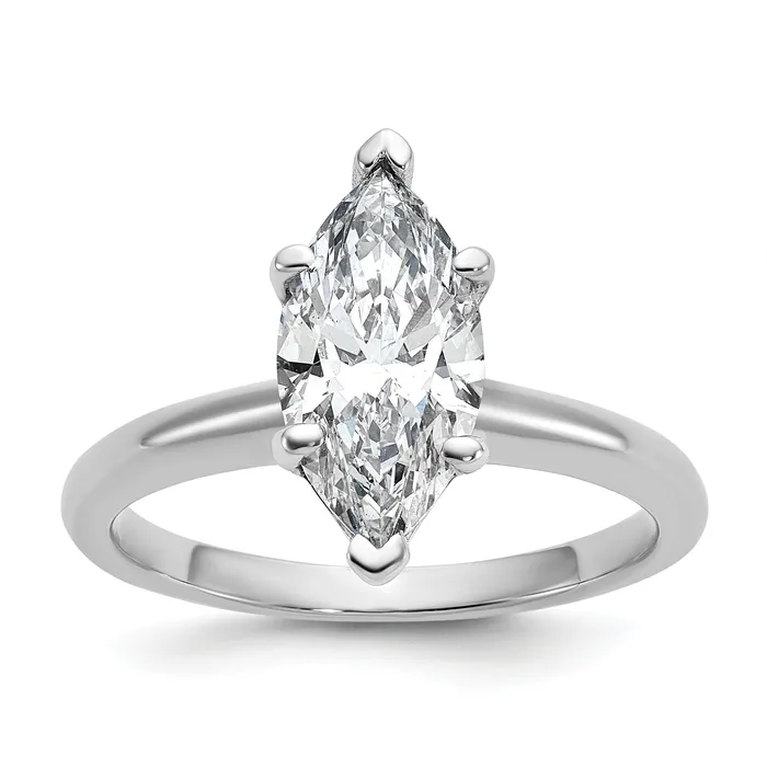 Rings 14k White Gold 2 Ct Lab Grown Diamond VSSI G Marquise Solitare Engagement Ring Goldia Rings 14k White Gold 2 Ct Lab Grown Diamond VSSI G Marquise Solitare Engagement Ring Goldia