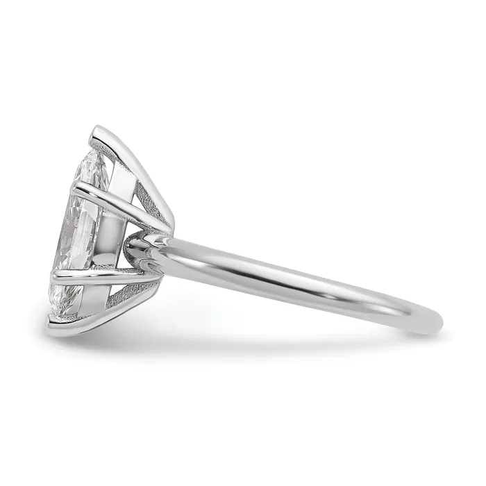 Rings 14k White Gold 2 Ct Lab Grown Diamond VSSI G Marquise Solitare Engagement Ring Goldia