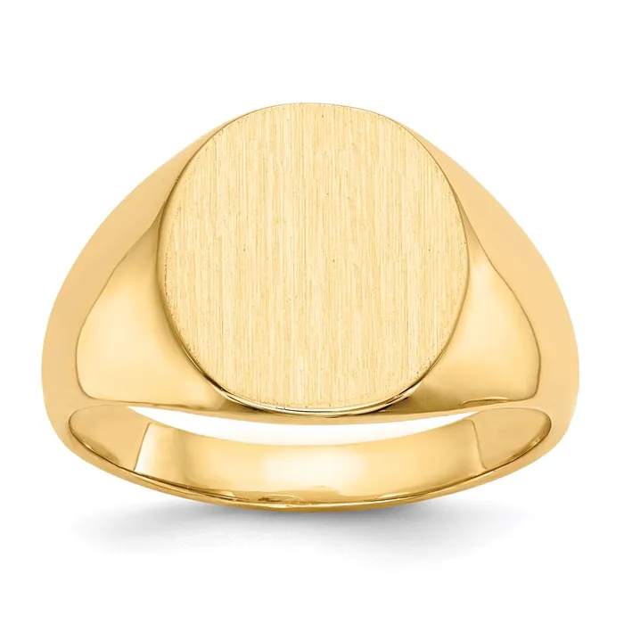 Rings 18k Yellow Gold 155x135mm Closed Back Mens Signet Ring Goldia