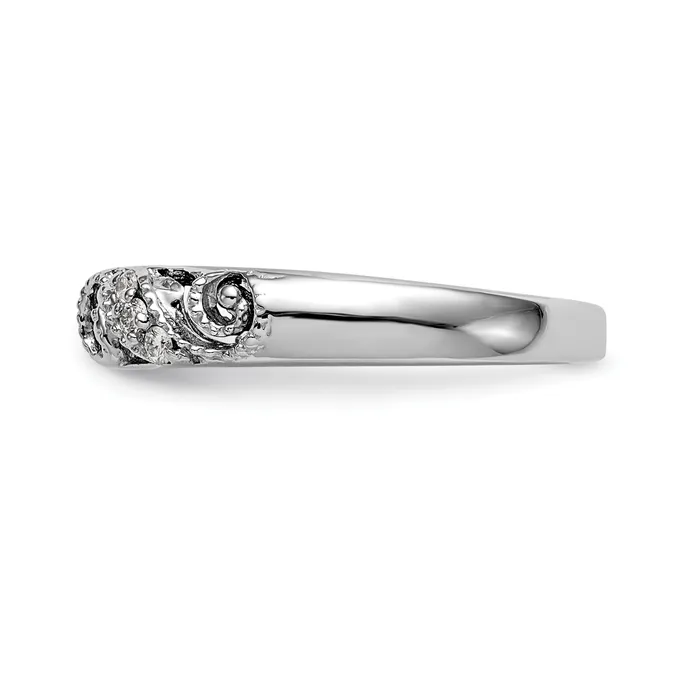 Rings Goldia 007ct CZ Solid Real 14K White Gold Peg Set Engagement Ring