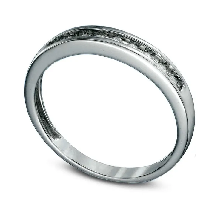 Rings Goldia 010 CT TW Natural Diamond Band in Sterling Silver Rings Goldia 010 CT TW Natural Diamond Band in Sterling Silver