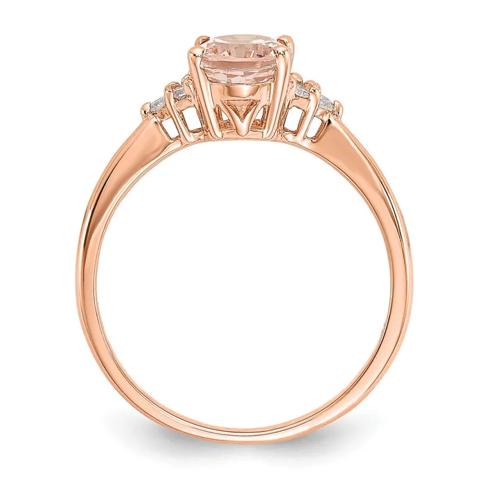 Rings Goldia 14k Rose Gold Morganite u0026 Diamond Ring