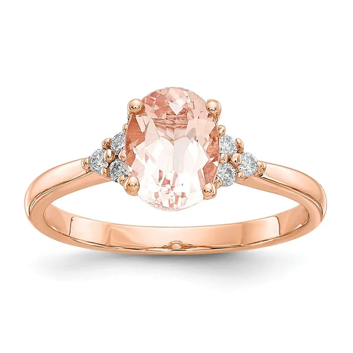 Rings Goldia 14k Rose Gold Morganite u0026 Diamond Ring Rings Goldia 14k Rose Gold Morganite u0026 Diamond Ring