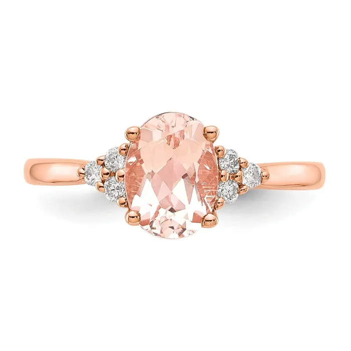 Rings Goldia 14k Rose Gold Morganite u0026 Diamond Ring Rings Goldia 14k Rose Gold Morganite u0026 Diamond Ring