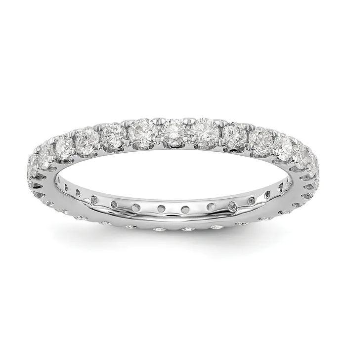 Rings Goldia 14k White Gold 1 Ct Lab Grown Diamond VSSI G Shared Prong Eternity Band Ring Rings Goldia 14k White Gold 1 Ct Lab Grown Diamond VSSI G Shared Prong Eternity Band Ring