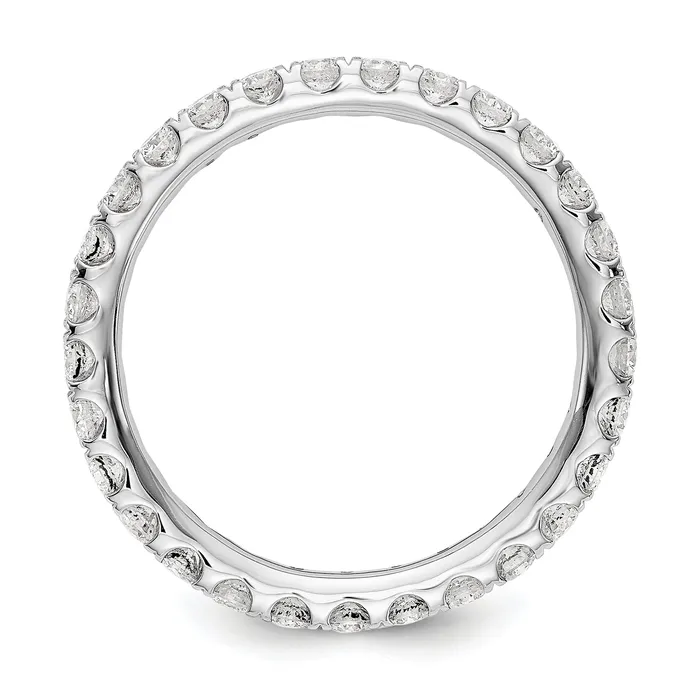 Rings Goldia 14k White Gold 1 Ct Lab Grown Diamond VSSI G Shared Prong Eternity Band Ring
