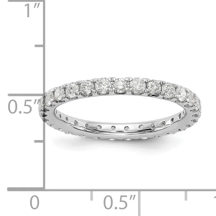 Rings Goldia 14k White Gold 1 Ct Lab Grown Diamond VSSI G Shared Prong Eternity Band Ring