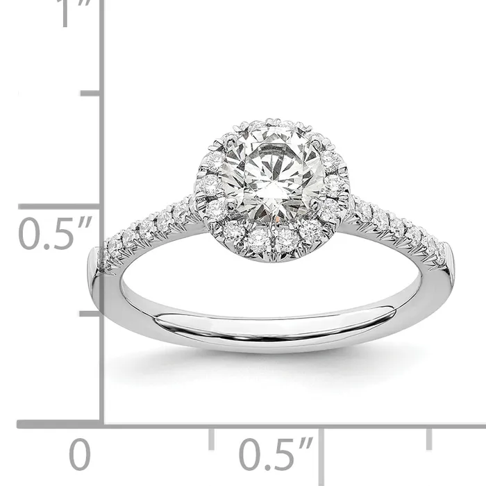 Rings Goldia 14k White Gold 34 Ct Lab Grown Diamond VSSI G Round Halo Engagement Ring