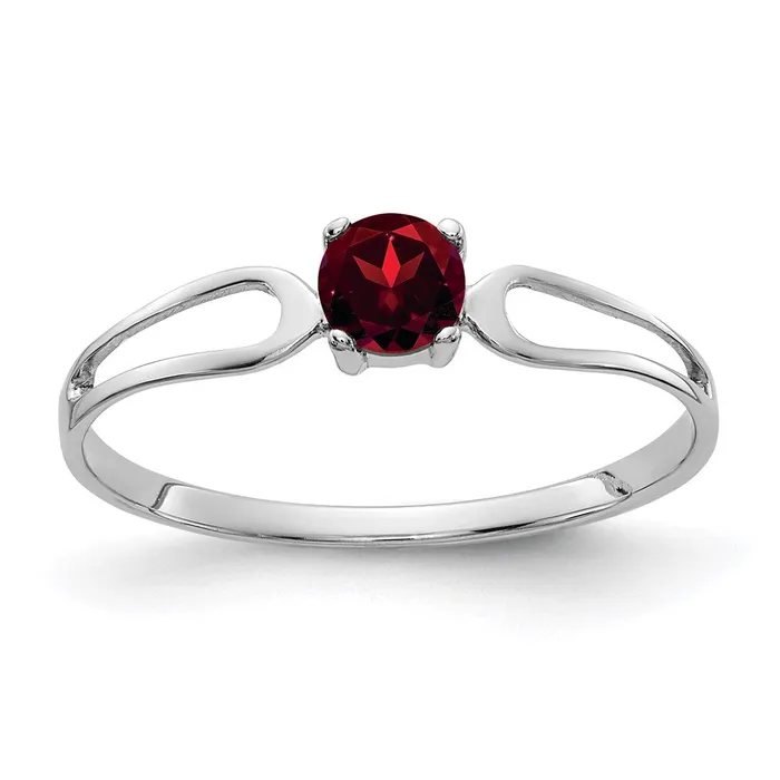Rings Goldia 14k White Gold 4mm Garnet ring