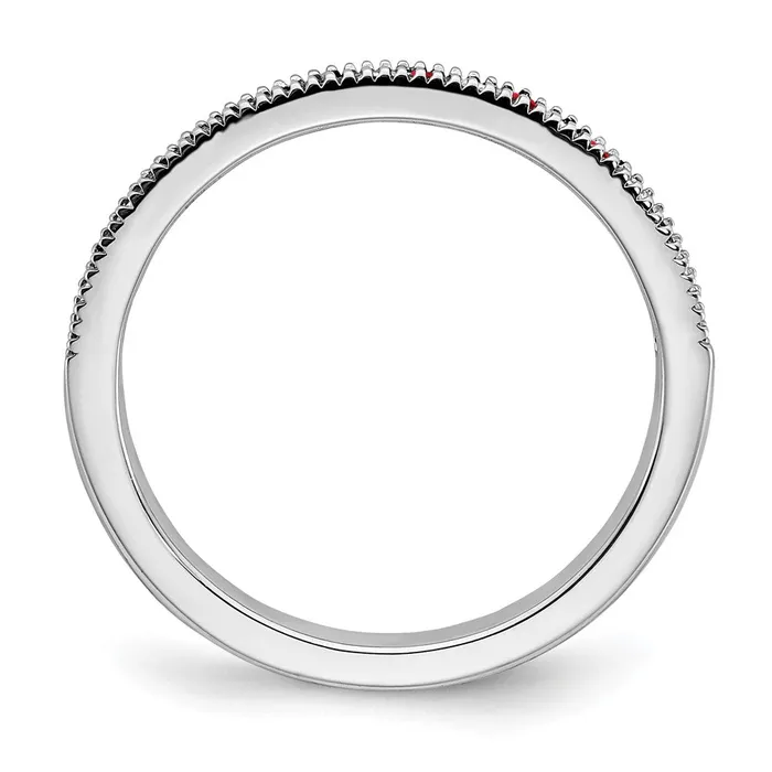 Rings Goldia 14k White Gold Ruby and Real Diamond Band