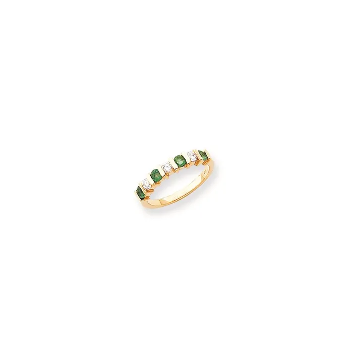 Rings Goldia 14k Yellow Gold 275mm Emerald AA Diamond Anniversary Band Rings Goldia 14k Yellow Gold 275mm Emerald AA Diamond Anniversary Band